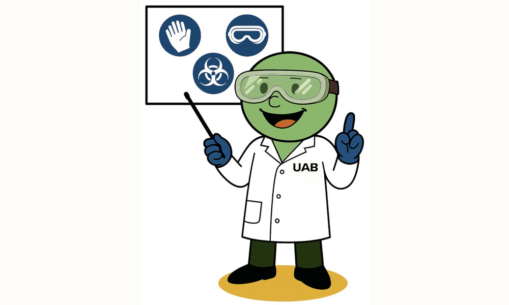 mascota mostrant EPI