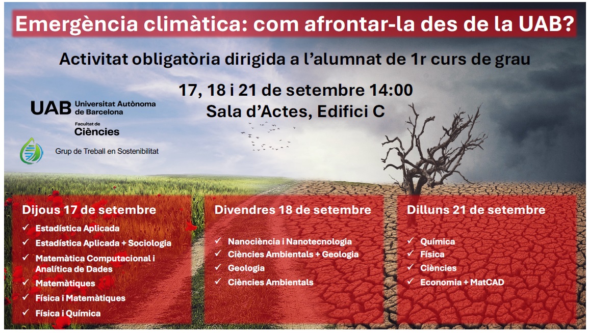 Foto amb informació de l'activitat obligatoria alumnat nou acces