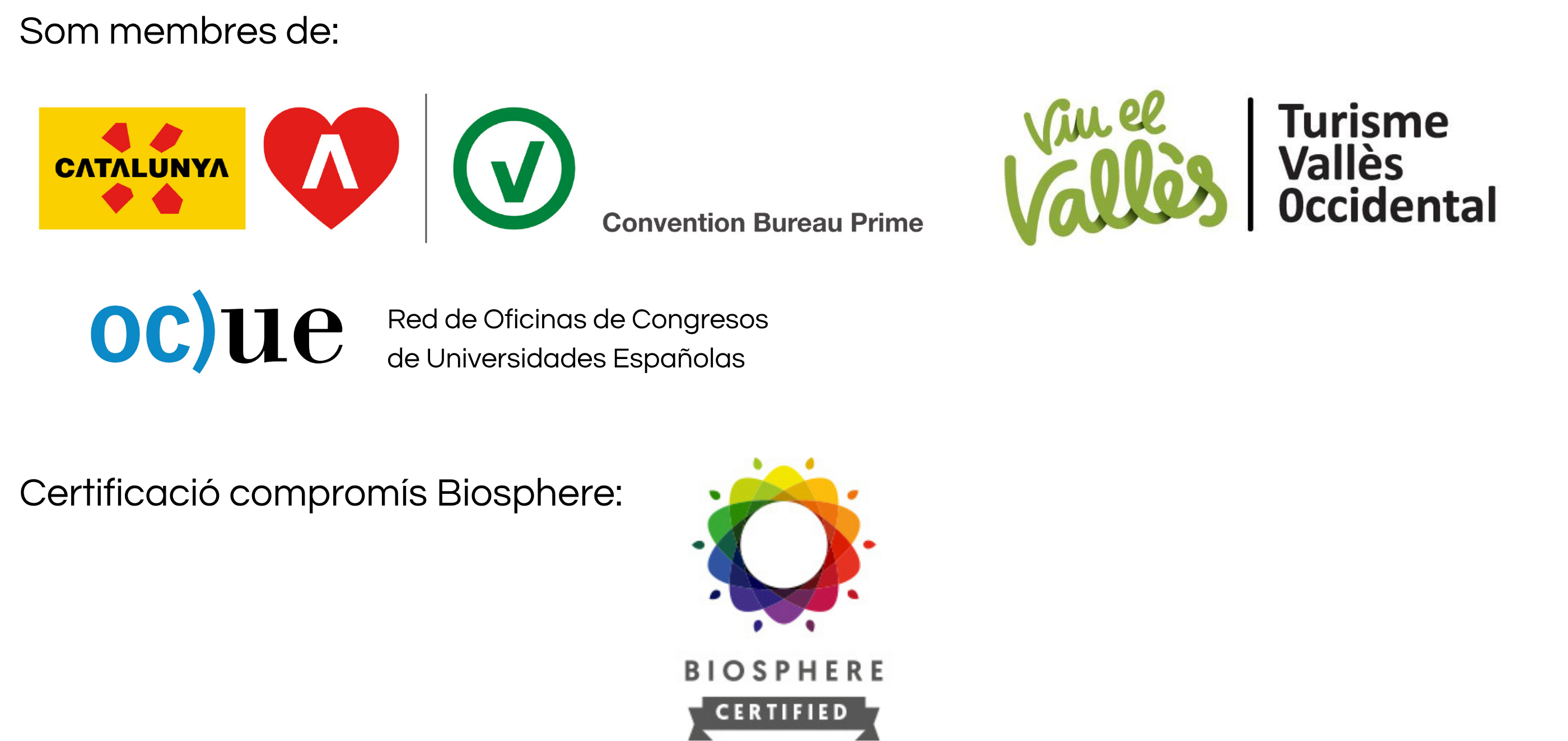 Logos dels Organismes turístics dels quals som membres