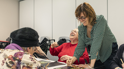 Gemma París durant el taller