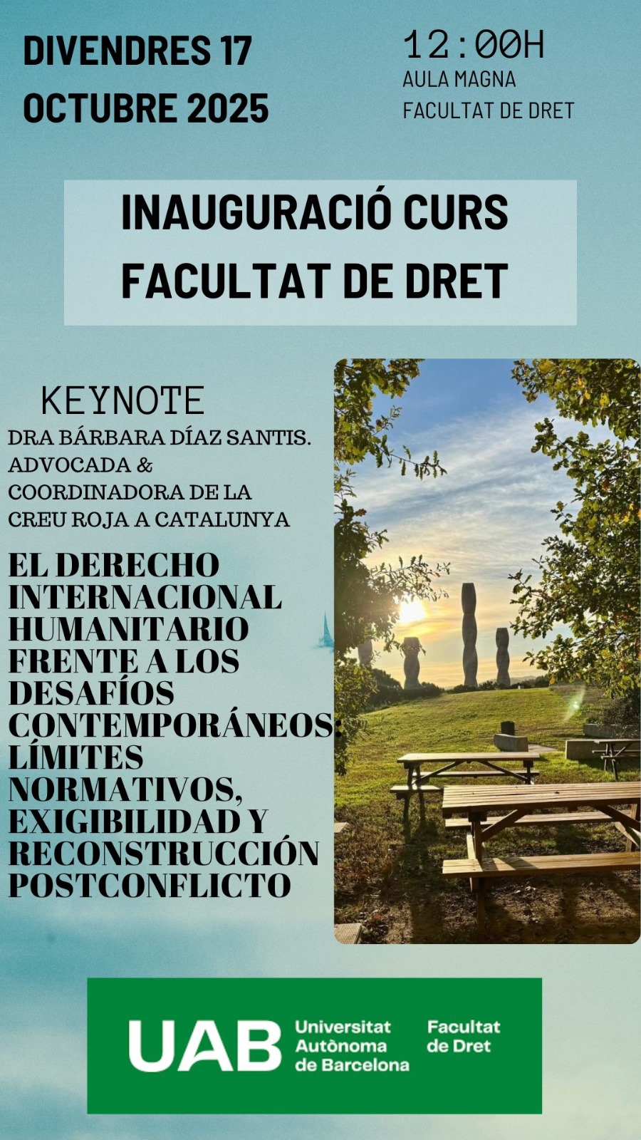 Cartell inauguració nou curs academic