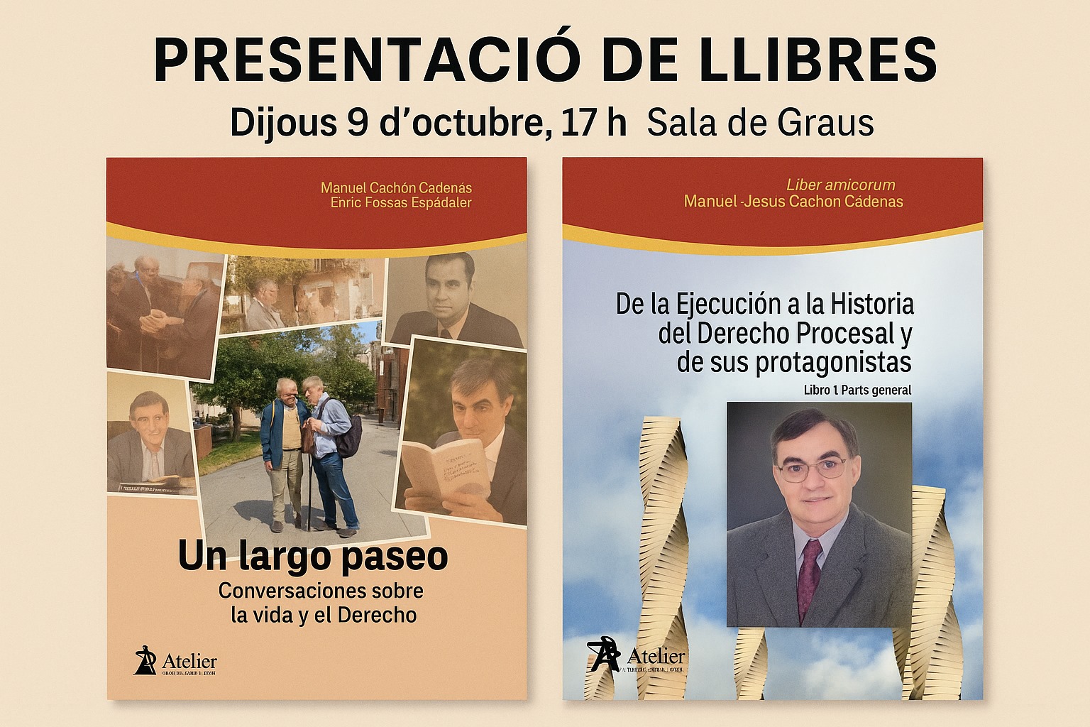 Cartell de la presentació dels llibres