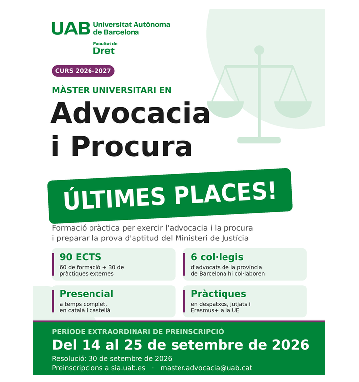 Període extraordinari MUAiP 2026/2027
