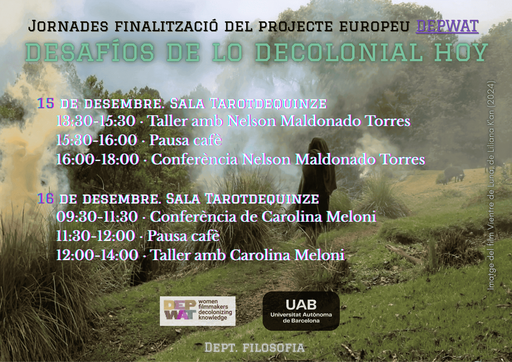 Cartell informatiu de les jornades de cloenda del projecte DEPWAT