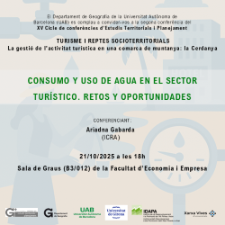 Reprodueix el video Conferència 2: Consumo y uso de agua en el sector turístico. Retos y oportunidades.