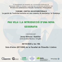Reprodueix el video Conferència 3: Pau Vila i la introducció d'una nova geografia.