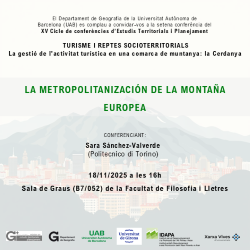 Reprodueix el video Conferència 7: La metropolitanización de la montaña europea