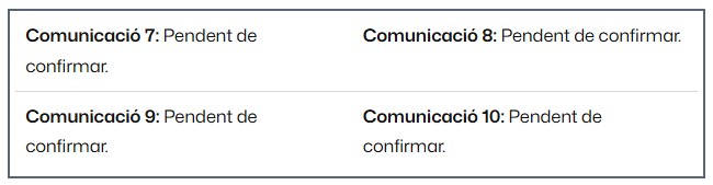 Comunicacions tarda