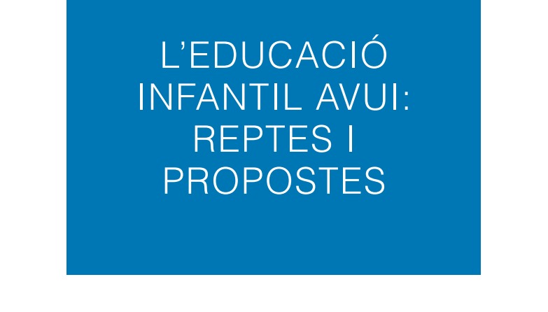 Portada llibre digital Educació infantil avui: reptes i propostes