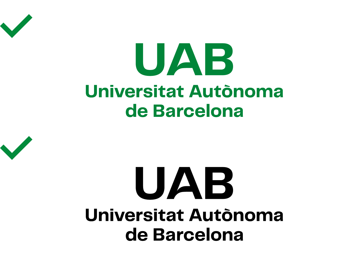 Colors correctes del logotip UAB