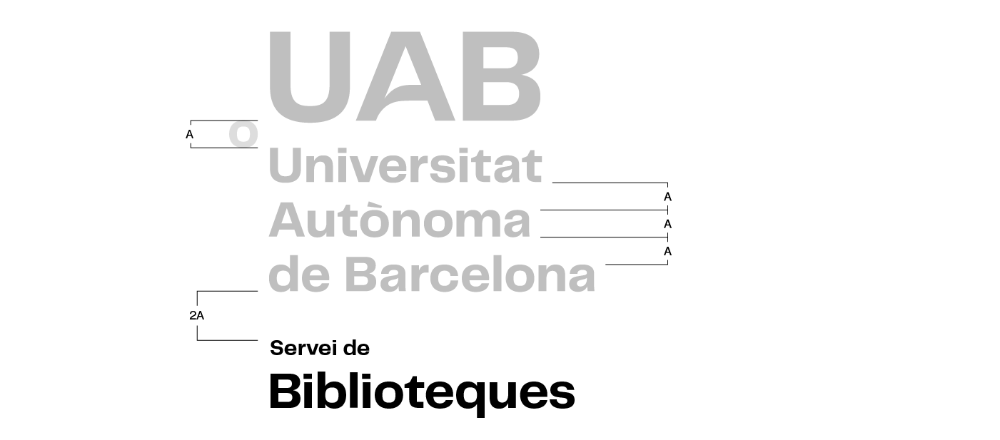 Construcció de la composició vertical amb versió 5 del logotip UAB
