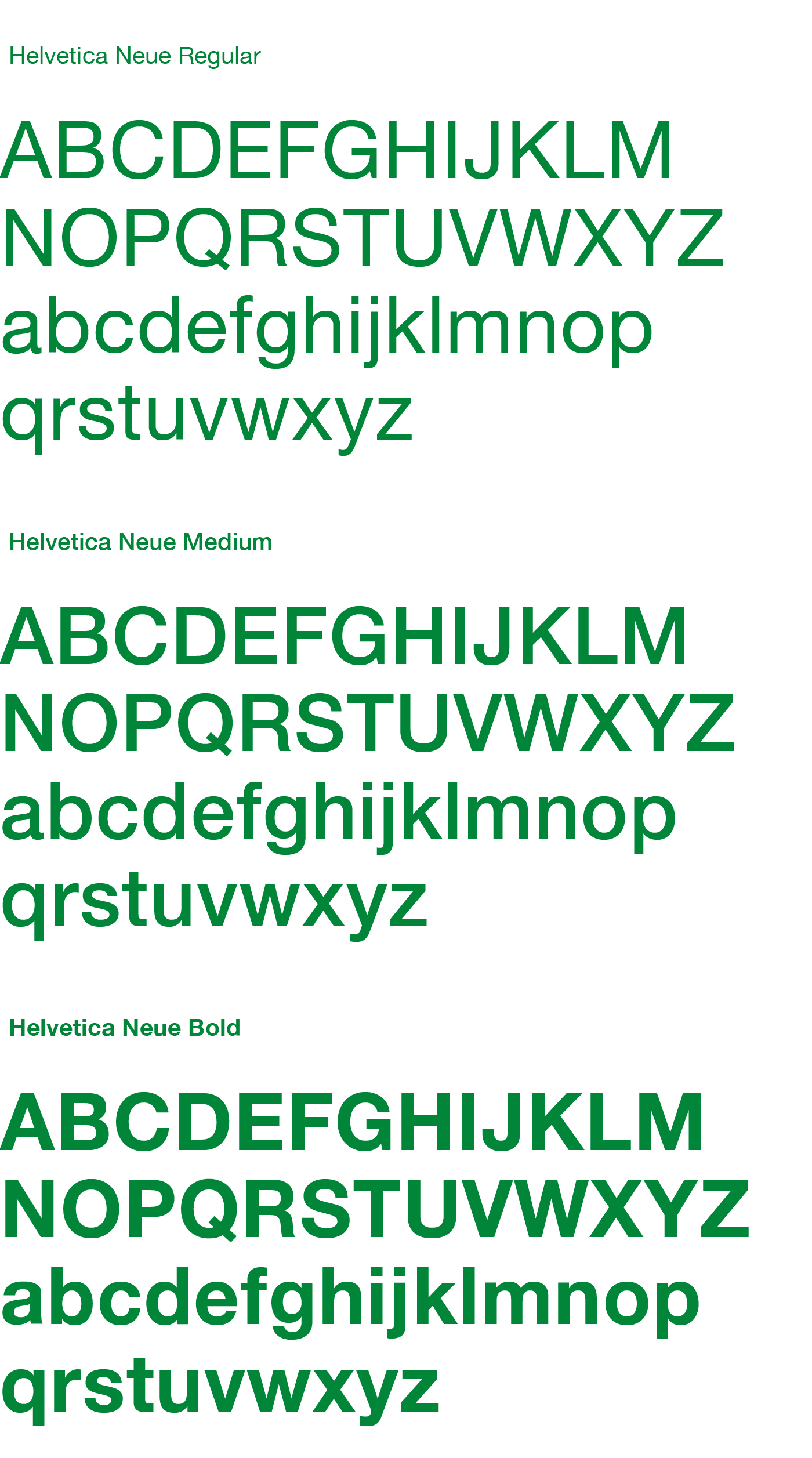 Família tipogràfica Helvetica Neue.