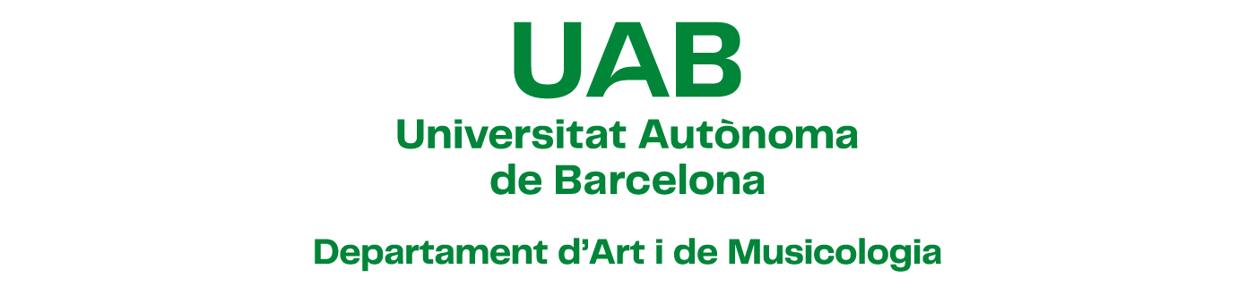 Composició centrada en una línia amb versió principal del logotip