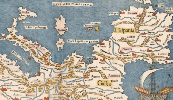 Imatge del programa de la jornada en la que es pot veure un mapa