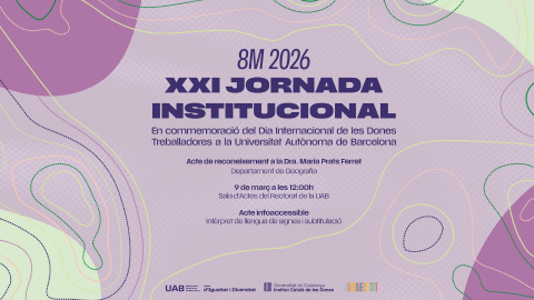 Cartell de la Jornada Institucional pel 8M