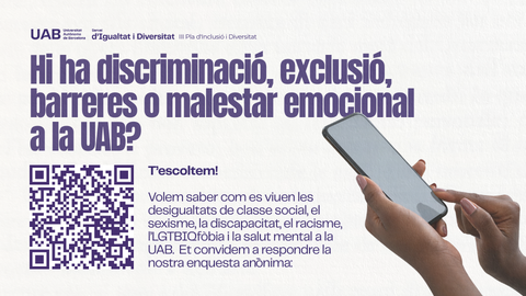Cartell de l'Enquesta d'Igualtat i Diversitat a la UAB