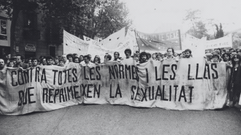 Manifestació del FAGC, 1981. Arxiu Fotogràfic de Barcelona.