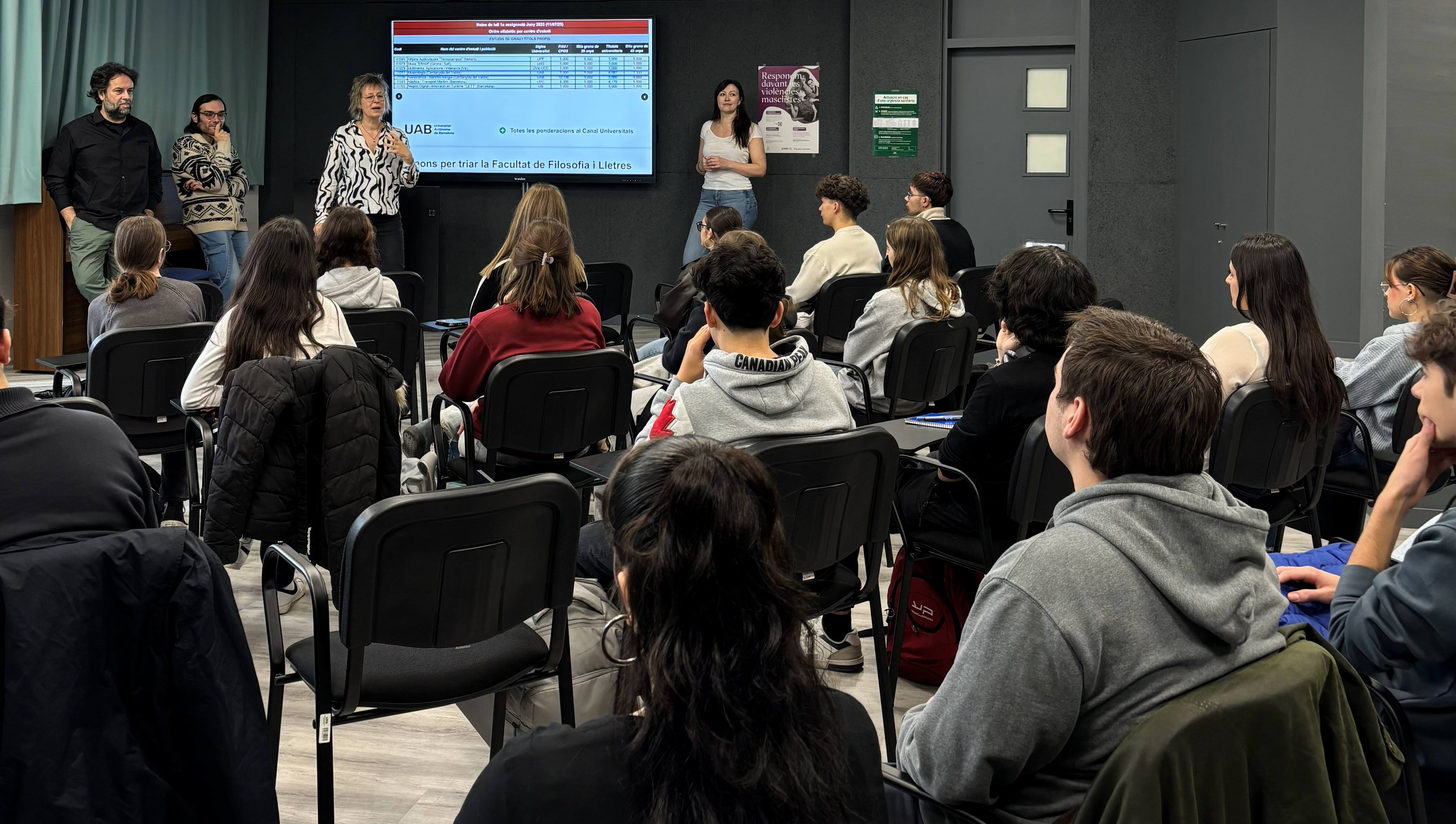 Aula de Musicologia de la Facultat de Filosofia i Lletres