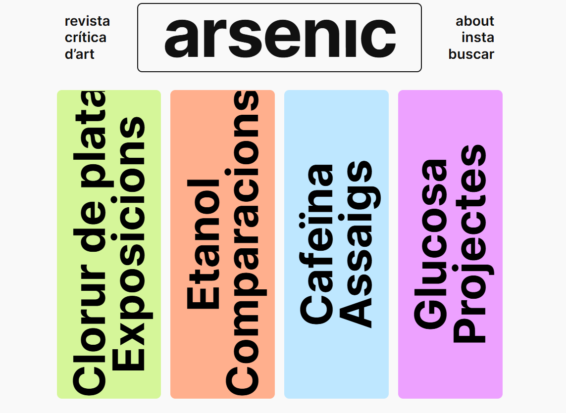 Imatge de presentació de la revista digital Arsènic
