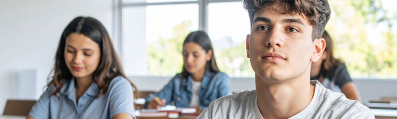 Estudiantes en una aula.