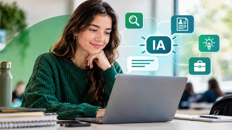Estudiant utilitzant la IA