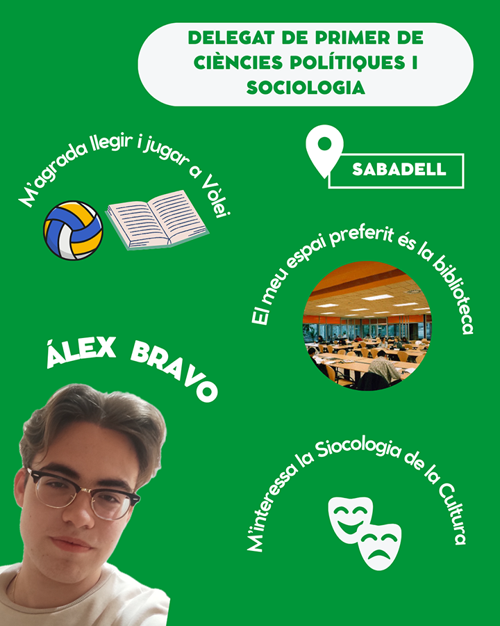 Àlex Bravo, Delegat de primer de Ciències Polítiques i Sociologia