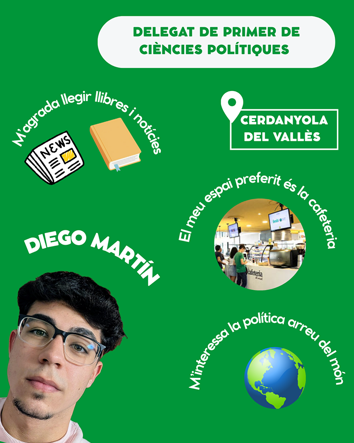 Diego Martín, Delegat de primer de Ciències Polítiques