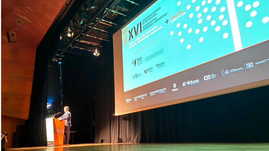 Imatge gràfica del XVI Congrés Espanyol de Sociologia, celebrat a Bilbao del 15 al 17 de juliol de 2026