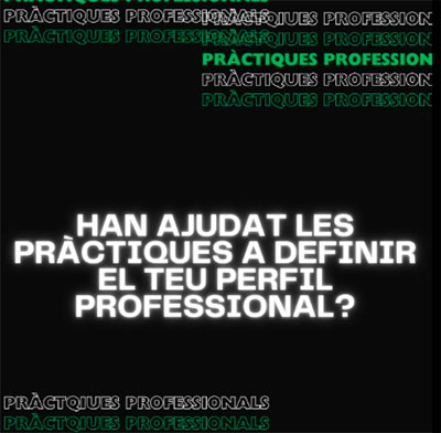 Reprodueix el video Han ajudat les pràctiques a definir el teu futur perfil professional?