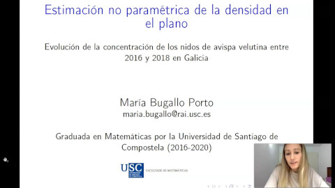 Exposició María Bugallo, premi SEA-Anna Espinal al millor treball de grau del XVIII Concurs Student d'Estadística Aplicada