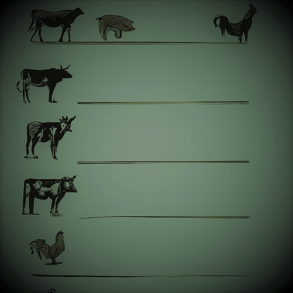 dibuix amb formes d'animals domèstics