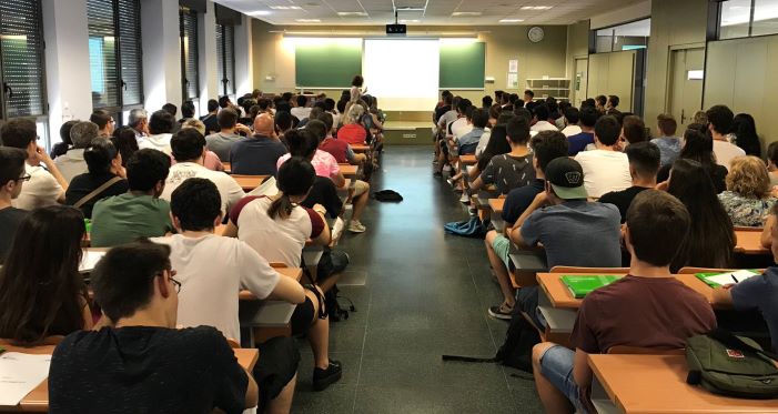 Aula de l'Escola d'Enginyeria on es fa docència