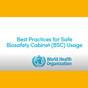 Play the video Biological safety cabinet: Best practices