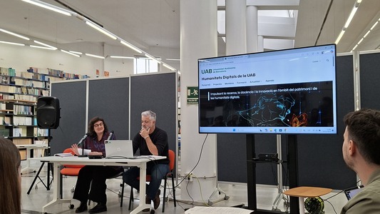 Presentation of the new Digital Humanities webpage of the UAB at the 2nd UAB Digital Humanities Conference.