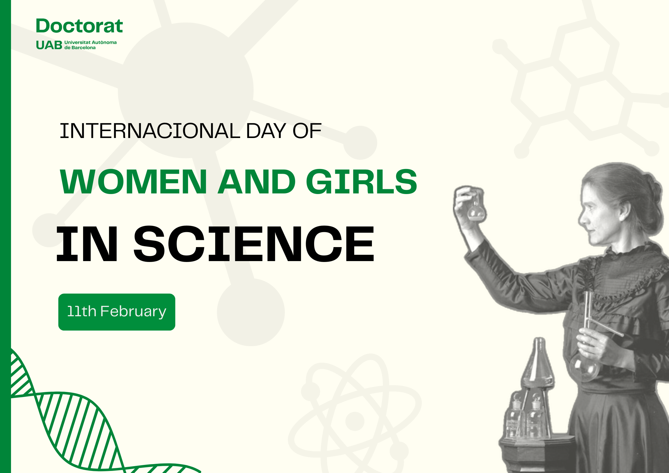 Poster to celebrate the Day of Women and Girls in Science