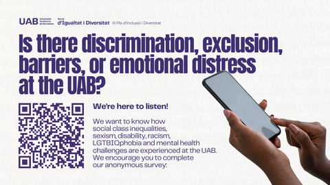 Poster of the Survey on Inclusion and Diversity at the UAB
