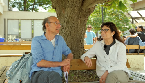 Angel Cebollada and Montserrat Pallarès during the conversation