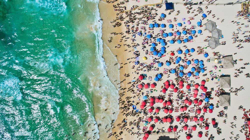 beach aerial image