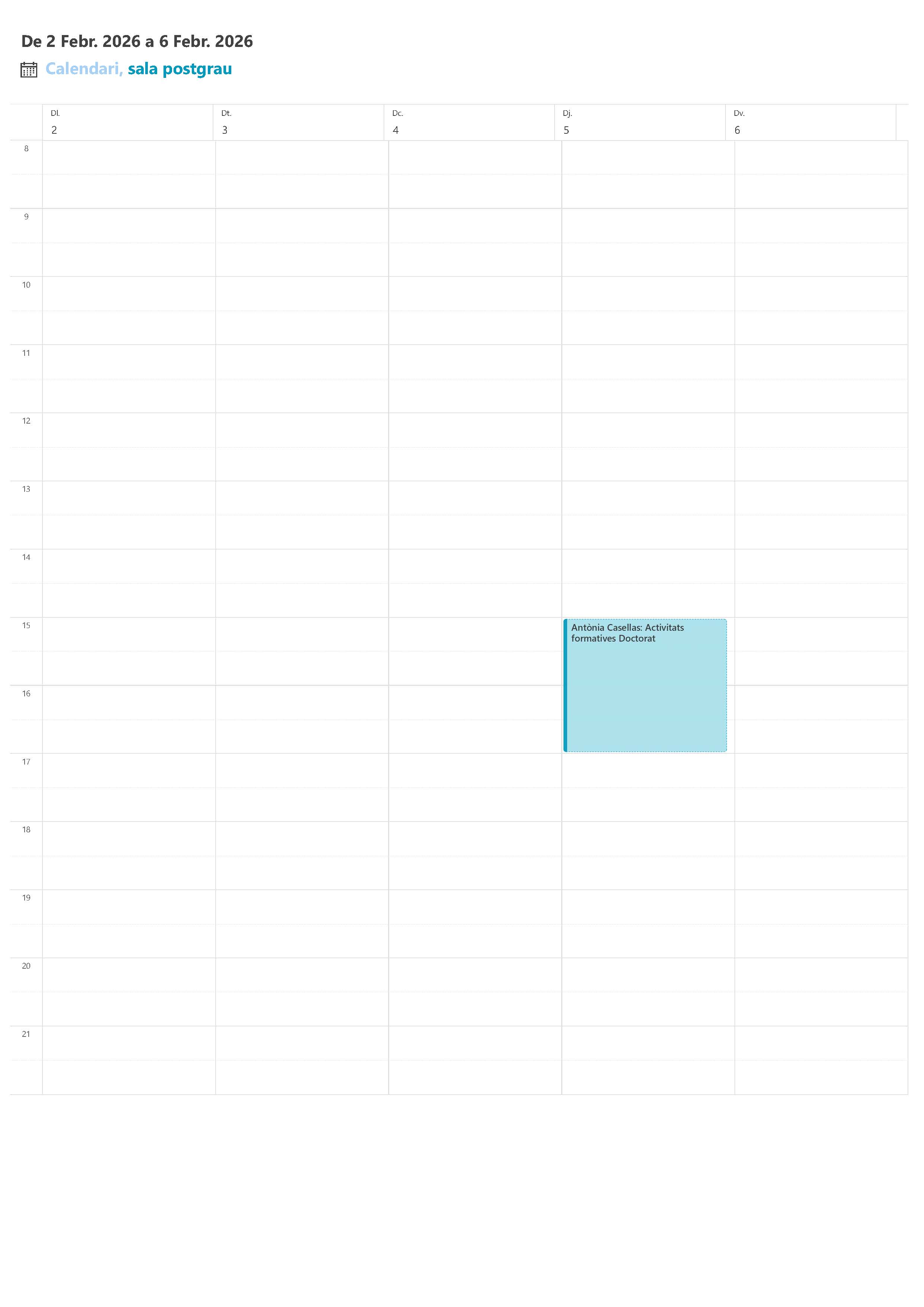 Postgraduate room occupancy