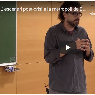 Play the video Conference 2: “The Post-Crisis Scenario in the Barcelona Metropolitan Area: Social Inequality, Poverty and Socio-Residential Dynamics”. Sergio Porcel, sociologist (Head of the Social and Urban Cohesion Area at the Barcelona Metropolitan Observatory).