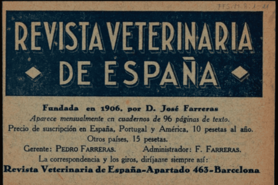 announcement of the veterinary journal of spain