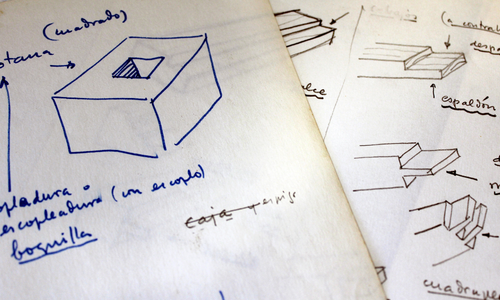 Documents with annotations by Santiago Pey
