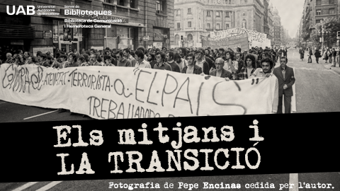 Poster of the exhibition The media and the Transition