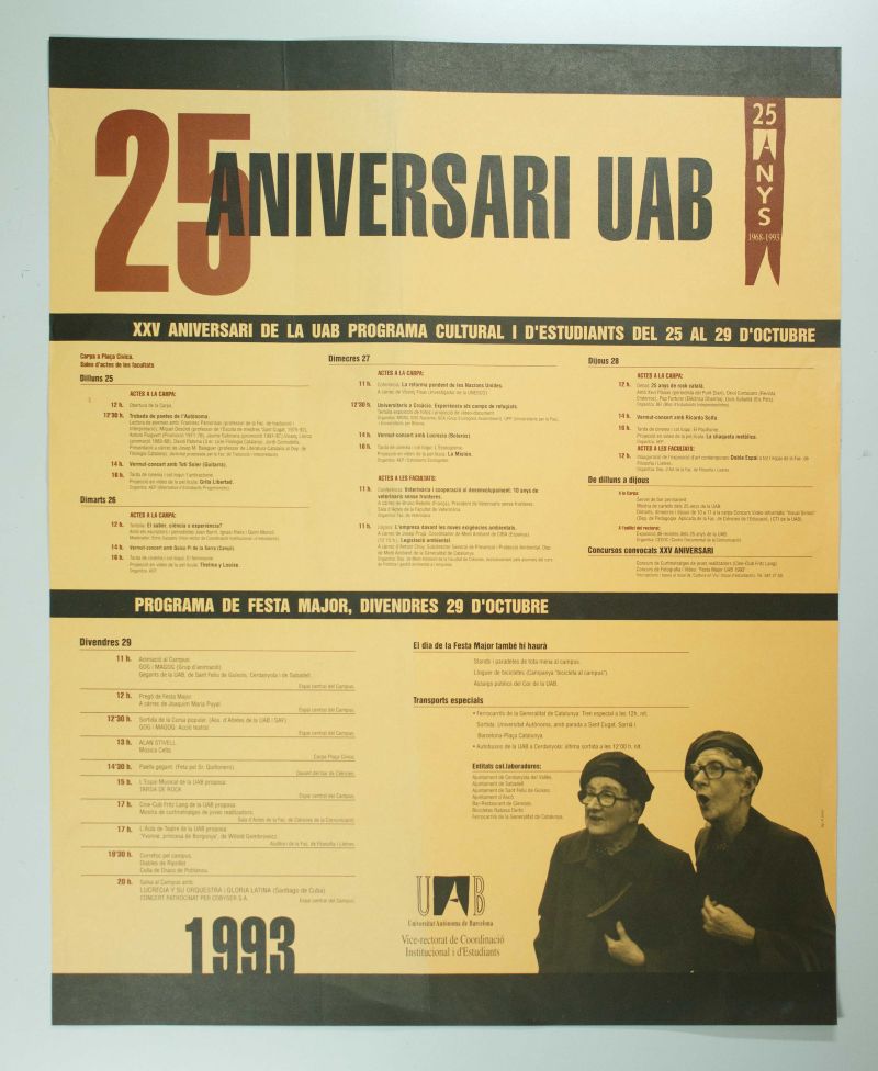 Amplía la imagen  25.º cumpleaños UAB y fiesta mayor '93