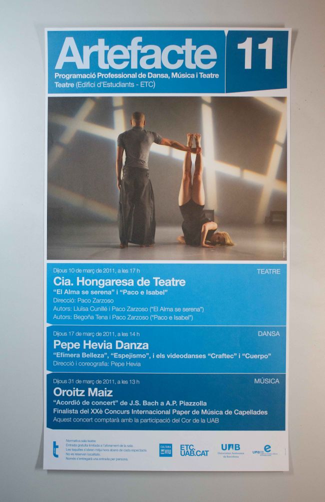 Amplía la imagen  Artefacto 11. Programación de Danza, Música y Teatro