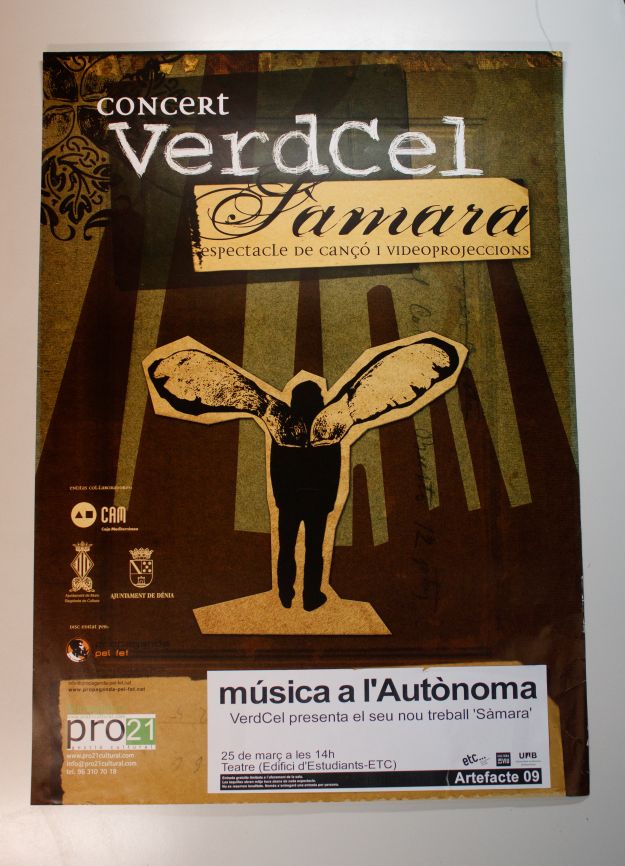 Amplía la imagen  Artefacto 2009. Concierto verdcel. Sámara. Espectáculo de canción y vedoprojeccions