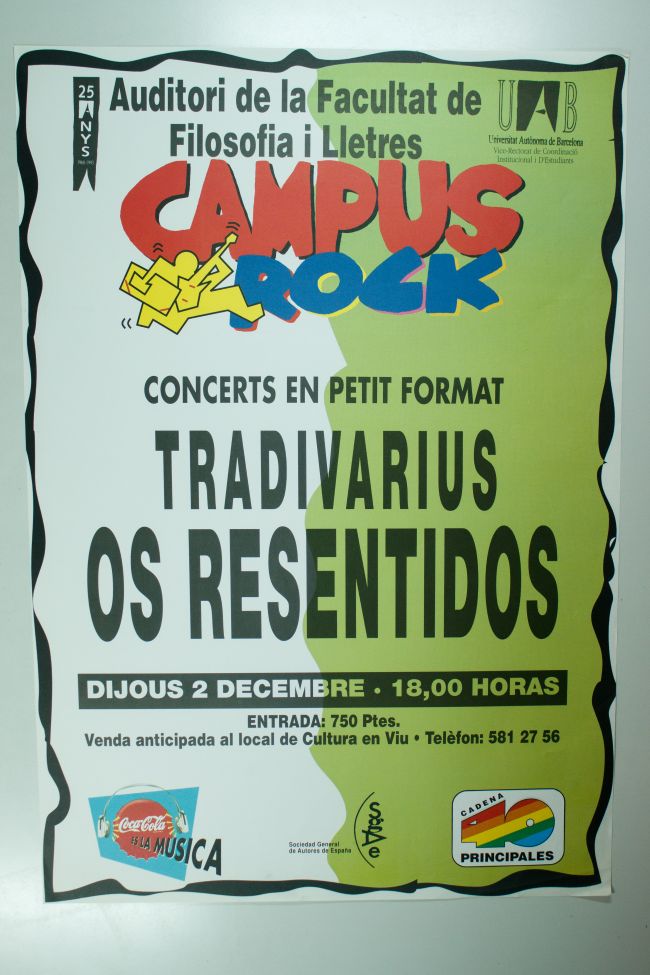 Amplía la imagen  Campus rock. Conciertos en pequeño formato. Tradivarius y Hueso resentidos