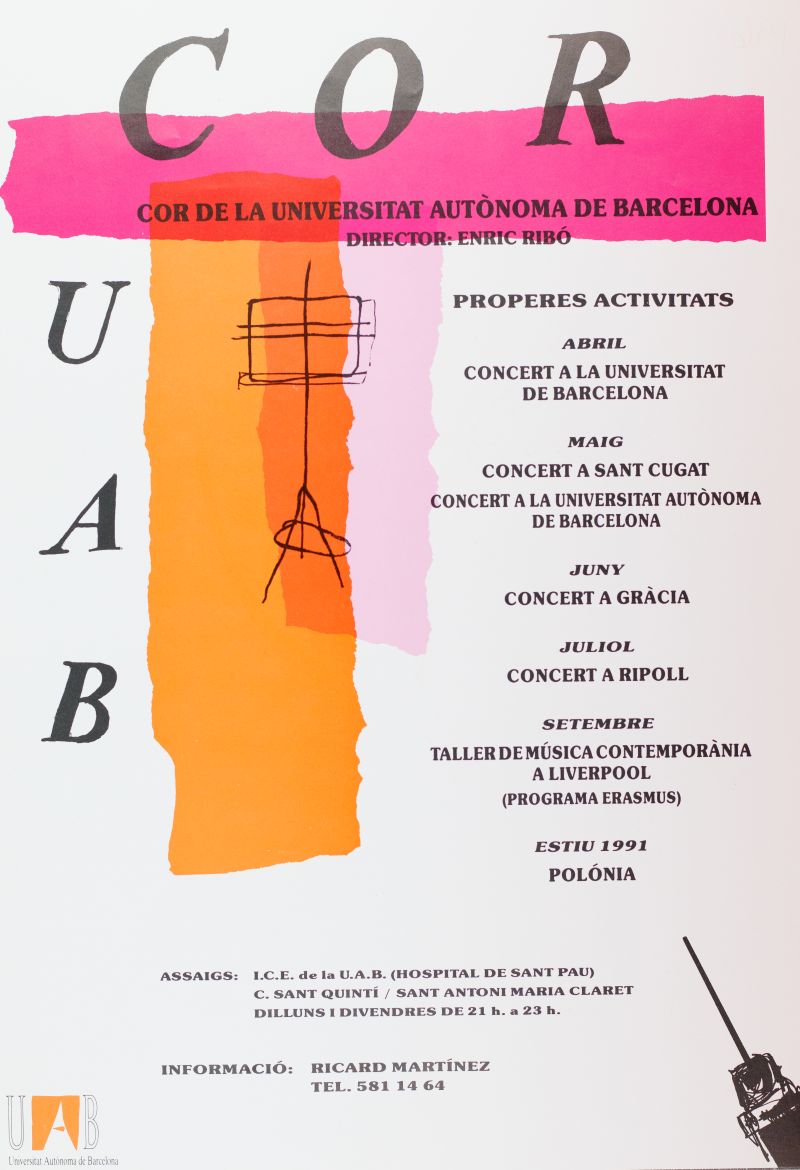Amplía la imagen Coral de la UAB. próximas actividades 90-91