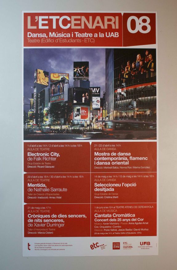 Amplía la imagen  El ETCNARI 08. Danza, Música y Teatro a la UAB