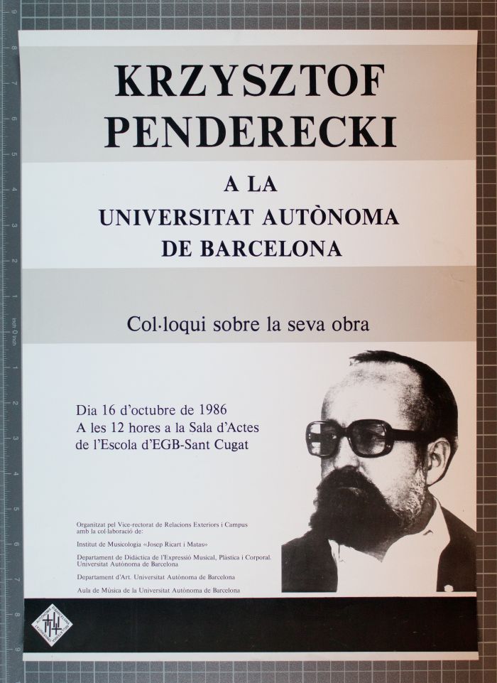 Amplía la imagen KRZYSZTOF PENDERECKI. Coloquio sobre su obra